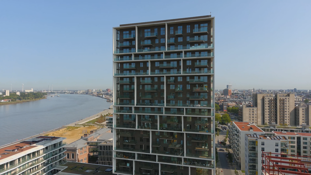 ConceptWall 60 Façades and MasterLine 8 HI+ Windows - Scheldezicht located in Antwerp, Belgium