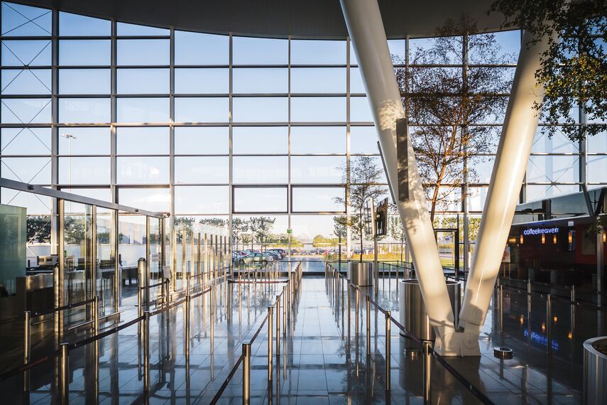 ConceptWall 60 Façades, CW 50-FP Façades, ConceptSystem 77 Windows, CW 50-SG Façades, ConceptSystem 59Pa Windows and ConceptWall 50 Façades - MPL Passenger Terminal located in Wrocław, Poland