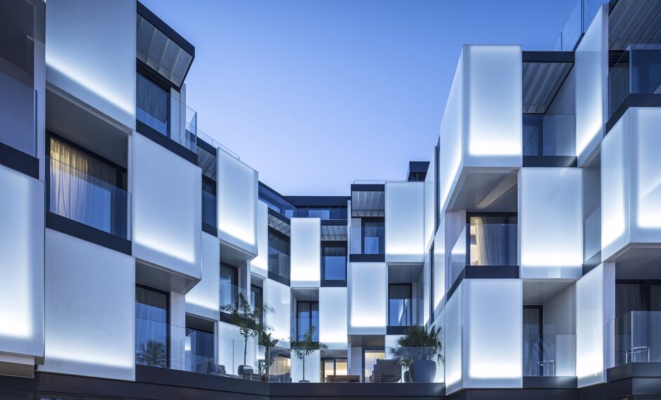 ConceptSystem 68 Fenêtres, ConceptFolding 77 Coulissants et CS 77 Fire Proof Portes - Hotel Sir Joan situé à Ibiza, Espagne