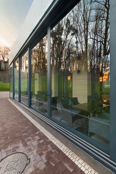 ConceptSystem 77 Windows, ConceptPatio 155 Sliding & Folding and CW 50-HI Façades - Entertainment Park Art of Rest located in Lviv, Ukraine