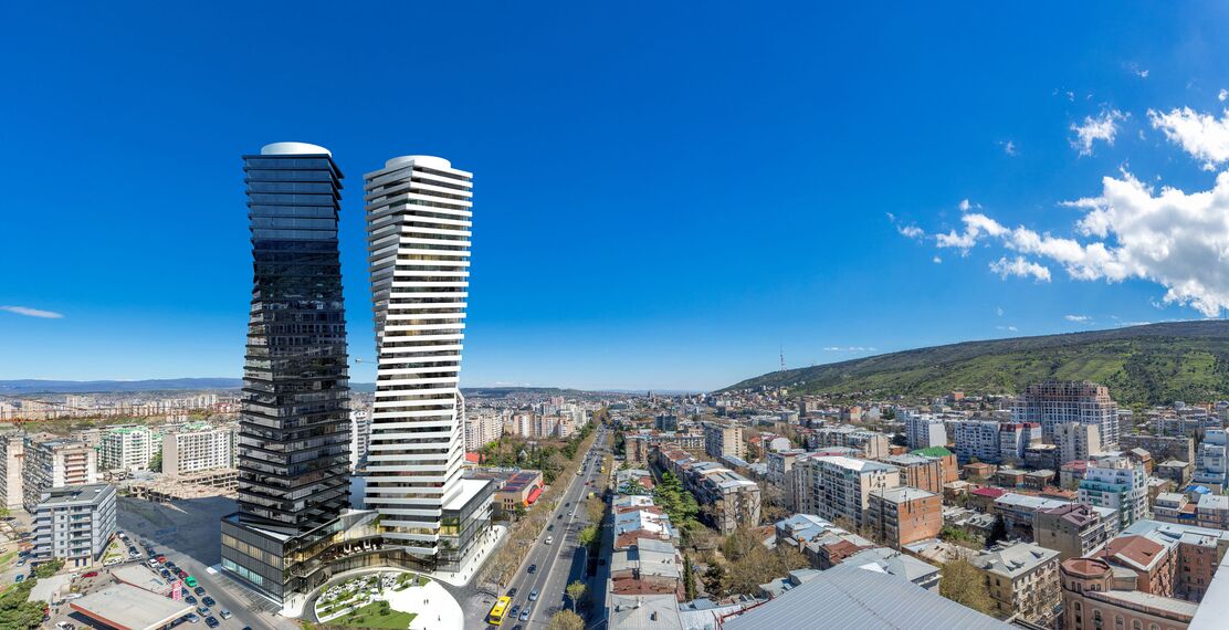 ConceptWall 50 Façades, ConceptSystem 77 Doors and ConceptSystem 77 Windows - Apartmentcomplex Axis Towers located in Tbilisi, Georgia