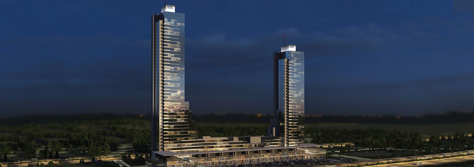 ConceptFolding 77 Coulissants et CW 50-SC Murs rideaux - Complexe immobilier Elmar Tower situé à Ankara, Turquie