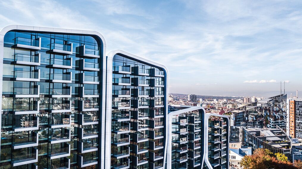 ConceptWall 50 Murs rideaux et ConceptSystem 77 Fenêtres - Complexe immobilier A3 Advanced Architecture Apartments situé à Sofia, Bulgarije