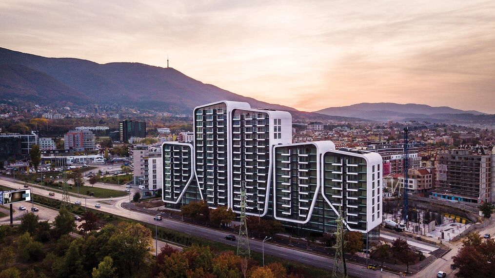 ConceptWall 50 Murs rideaux et ConceptSystem 77 Fenêtres - Complexe immobilier A3 Advanced Architecture Apartments situé à Sofia, Bulgarije