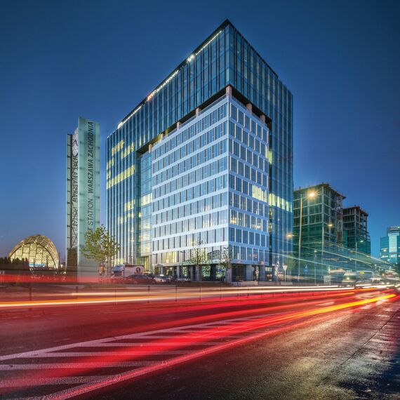 CW 50-HI Façades and CW 50-SC Façades - Office building West Station located in Warsaw, Poland