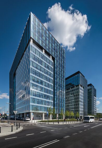 CW 50-HI Façades and CW 50-SC Façades - Office building West Station located in Warsaw, Poland