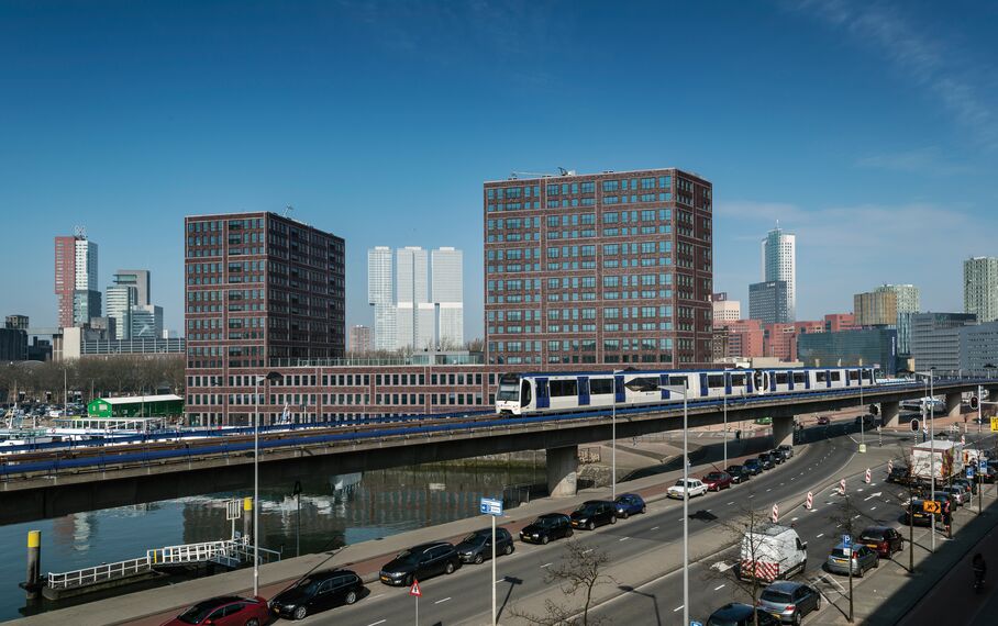 ConceptWall 50 Murs rideaux, CS 77 Hidden Vent Fenêtres et CS 77 Fire Proof Fenêtres - Musa situé à Rotterdam, les Pays-Bas