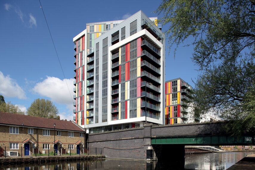 ConceptWall 50 Façades - Apartmentcomplex Matchmakers Wharf located in Stratford, United Kingdom