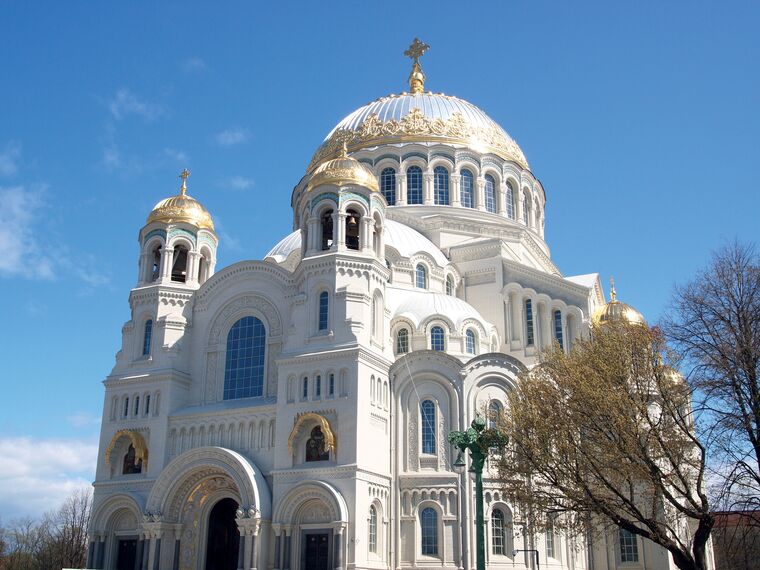 Church/Convent/Abbey/Mosque/Synagogue The Morskoy Cathedral of St Nicholas situé à Kronshtadt, Russie