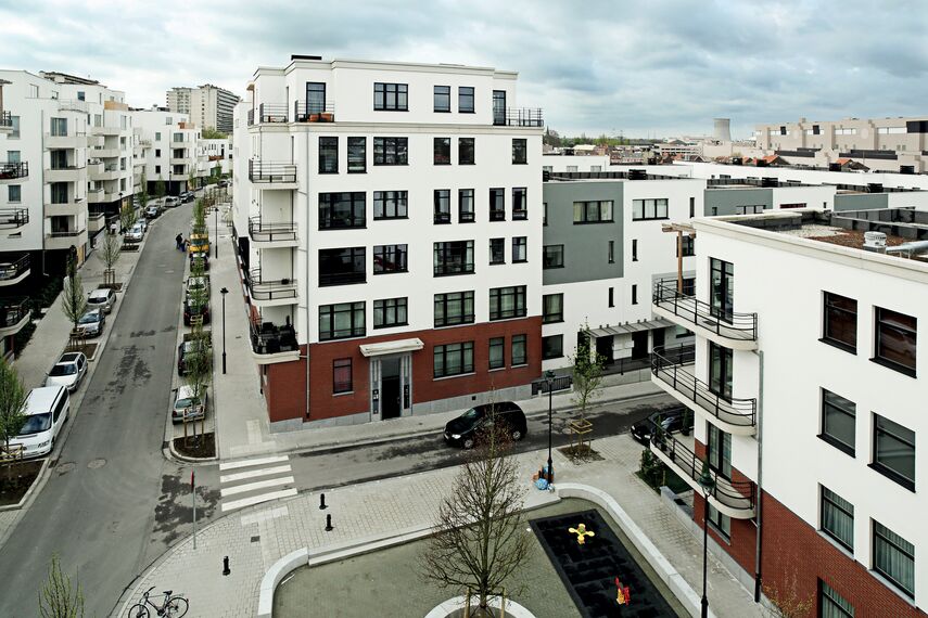 Apartmentcomplex Housing complex Bervoets located in Vorst, Belgium