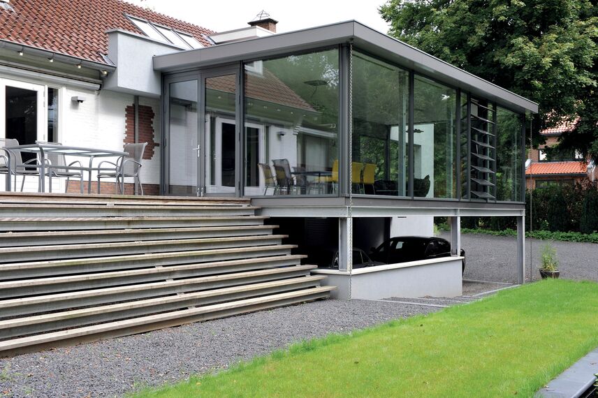 ConceptWall 50 Murs rideaux - Villa Uitbreiding woonhuis Oosterbeek situé à Oosterbeek, les Pays-Bas