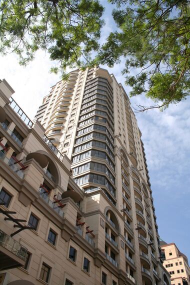 ConceptWall 50 Murs rideaux - Complexe immobilier Michelangelo Towers situé à Johannesburg, Afrique du Sud