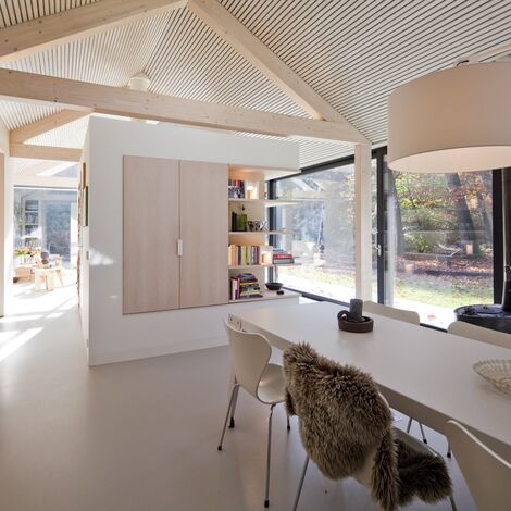 ConceptPatio 130 Coulissants, ConceptSystem 77 Fenêtres et ConceptWall 50 Murs rideaux - House The Brouwhuis situé à Oisterwijk, les Pays-Bas