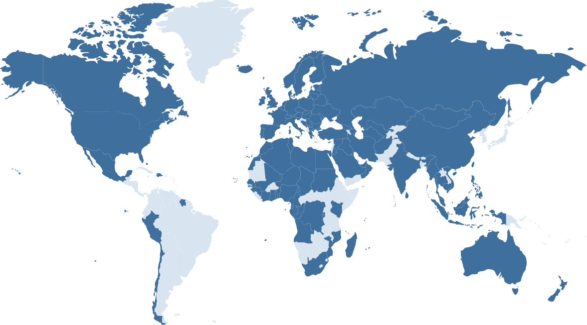 Reynaers international presence map