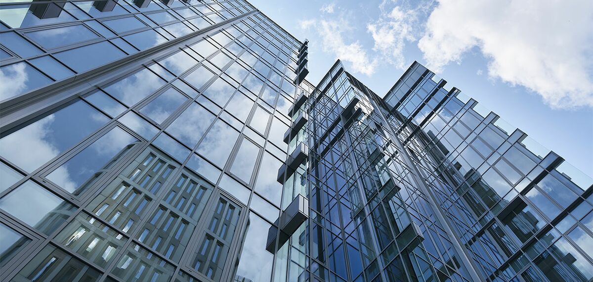 Exterior view of sleek ConceptWall 50 façade, featured on the Equator project in Warsaw.